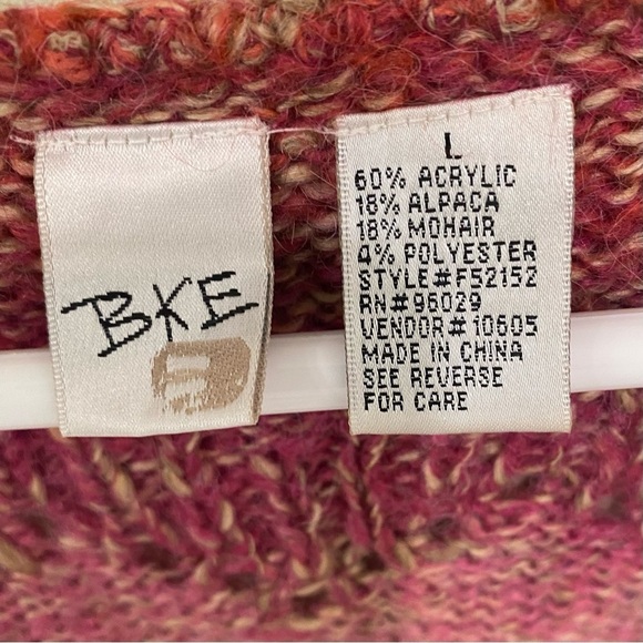 BKE Women’s Scoop Neck Long Sleeve Alpaca Blend Sweater Sz L - Picture 4 of 5